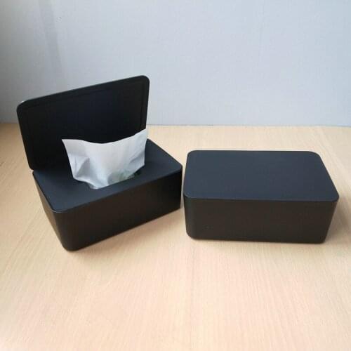 1pc Wet Tissue Box Desktop Seal Baby Wipes Paper Storage Household Plastic Dust-proof With Lid Car Auto For Home Office Decor