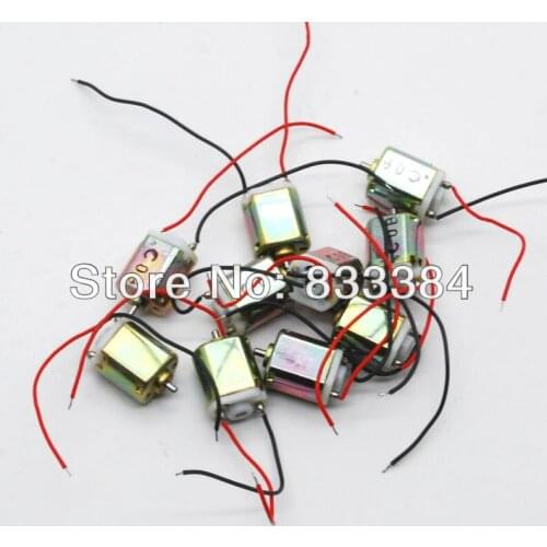 20pc 6.5x8mm DC micro Motor 1.5V 0.005A 20000RMP High speed with cable mini motor free shippnig