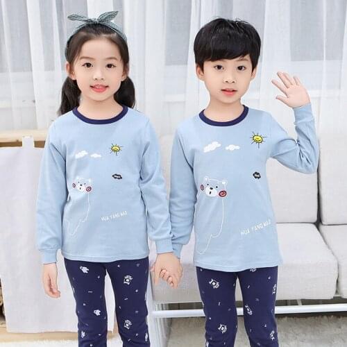 2020 Baby Boys Clothes Suits Cartoon Pajamas Boys Clothes Sets T- Shirt+Pants Casual Pijamas Infantil Sets Boy Girl Clothing Set