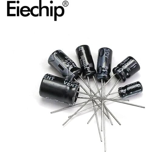 Aluminum Electrolytic Capacitors 16V 25V 35V 50V 63V 100V 400V 450V 1UF 2.2UF 3.3UF 4.7UF 10UF 68UF 100UF 220UF 4700UF 6800uf