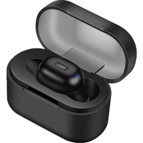 Bluetooth 5.0 single ear wireless sports tws bluetooth headset with charging compartment mini invisible in-ear