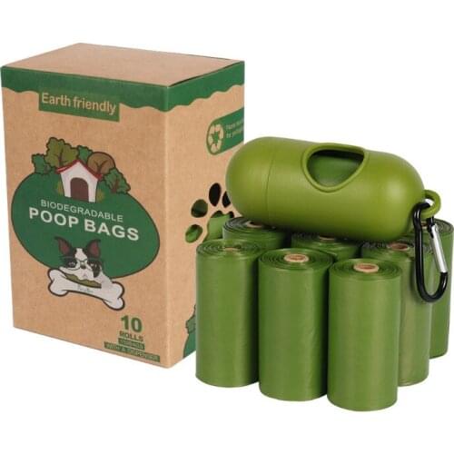 Biodegradable Dog Poop Waste Bags With Dispenser Eco-Friendly Product For Dogs Leak Proof Breaks Down Quickly Poo Trash Bag