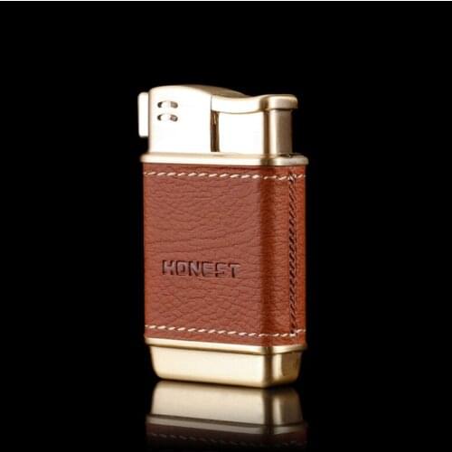 Honest Saibao-3 Pipe Creative Personality Open Fire Gas Lighter Oblique Metal Cigarette Tool mens cigarette set