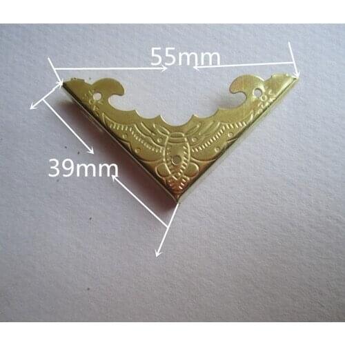 Wooden Box Angle Retro packaging decoration gold color free shipping