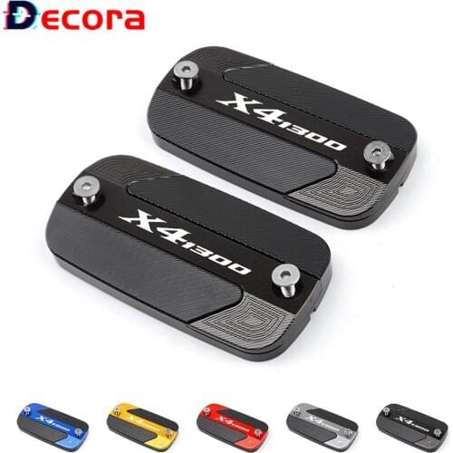 For HONDA X41300 STX VT X4 1300 CB 1300F Crosstourer 1200 ST 1100 Motorbike Front Brake Fluid Clutch Oil Tank Reservoir Covers