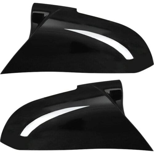 For VW Jetta, 2 Pieces High Quality Abs Plastic Bat Style Mirror Covers Caps RearView Mirror Case Cover Gloss Black
