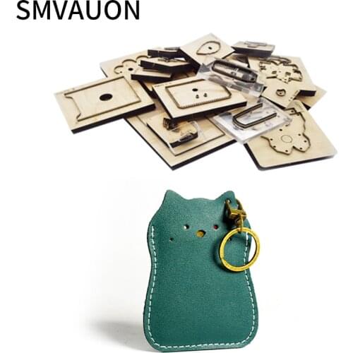 SMVAUON Knife Mold Diy Leather Kitten Scrapbooking Pendant Coin Purse Bag Suitable For Die Cutting Machine