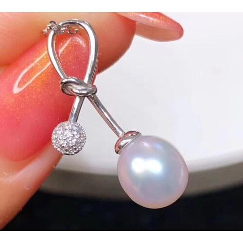 3 Color 925 Sterling Silver Pendant Mounting Setting Findings Jewelry Parts Fittings Women Accessories for Pearls Stones