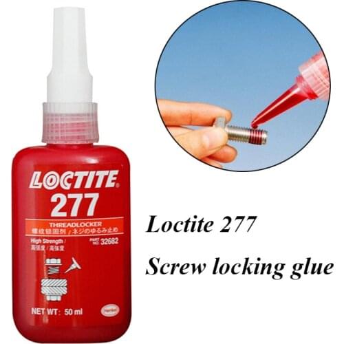 50ml Loctite 277 High Viscosity Glue Red Large Size Screw Locking Glue Thread Sealant Sealing Adhesive Temperature Resistant