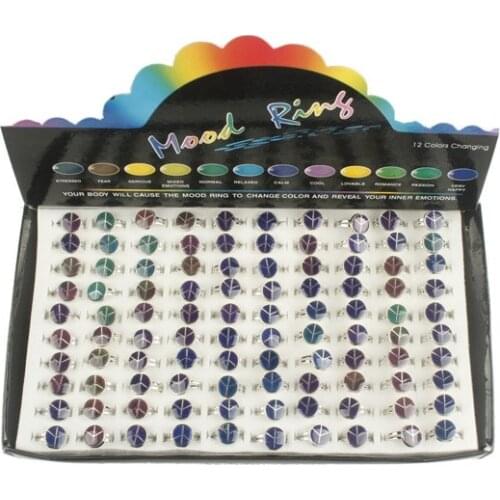 Peace mood ring fashion vintage mood emotion color adjustable 500pcs/lot