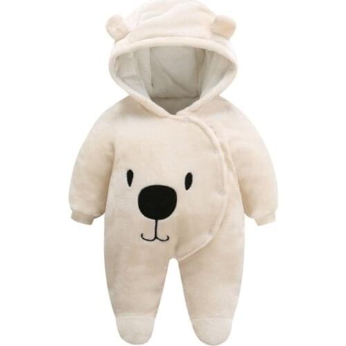 Newborn Baby Boy Romper Baby Girls Clothes Cotton Winter Toddler Baby Rompers Hooded Infant Snowsuit Jumpsuits
