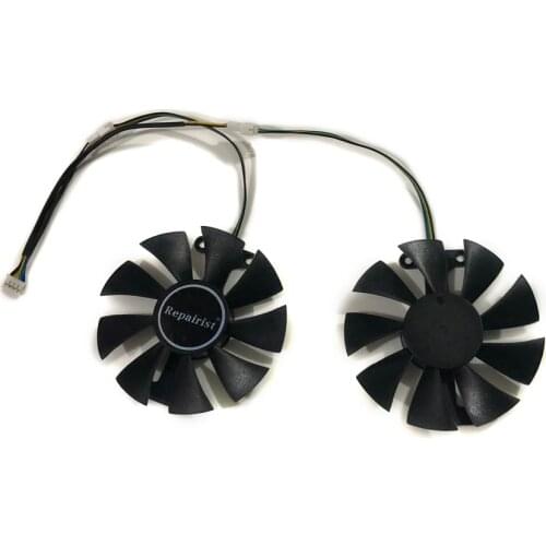 2pcs/set GTX1060 GPU Cooler Video Cards Fan For KFA2 GTX 1060 EX OC White Graphics Card Cooling As Replacement