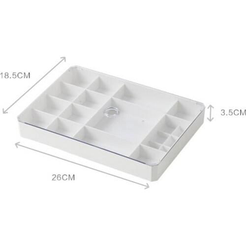 50%HOT Desktop Transparent Cover Grids Jewelry Earrings Ring Storage Box Organizer Case