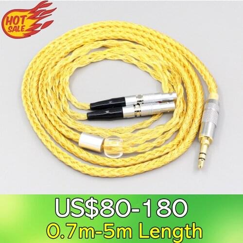 LN007370 16 Core OCC Gold Plated Braided Earphone Cable For Ultrasone Veritas Jubilee 25E 15 Edition ED 8EX ED15 Headphone