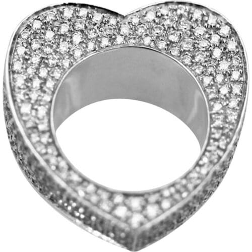 Milangirl Heart-shaped Couple Ring Ring Woman Ring Cubic Zirconia Classic Fashion Personality Jewelry For Friends
