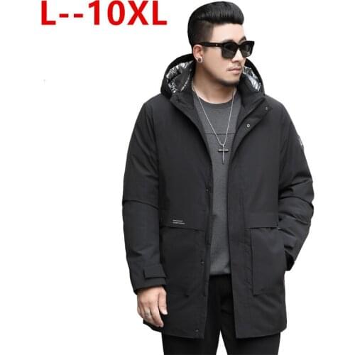 10XL 8XL 6XL Big pLUS 2020 Hot Sale Winter Warm Windproof Hood Men Jacket Warm Men Parkas High Quality Parka Fashion Casual Coat