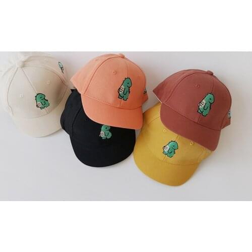 Newsborn Baby Hat Cap Korean Edition Cartoon Dinosaur Embroidered Children Baseball Caps Outdoor Hip Hop Kids Snapback Hat