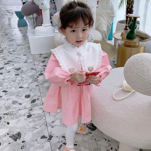 2020 Autumn New Arrival Girls Long Sleeve Dress Kids Pink Princess Dresses Kids Clothes