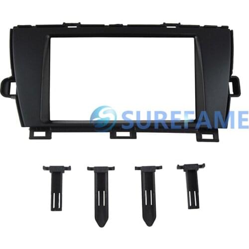 Double Din Car Facia for Toyota Prius 2009+ (left wheel) Radio DVD Stereo CD Panel Dash Kit Trim Fascia Face Plate Frame