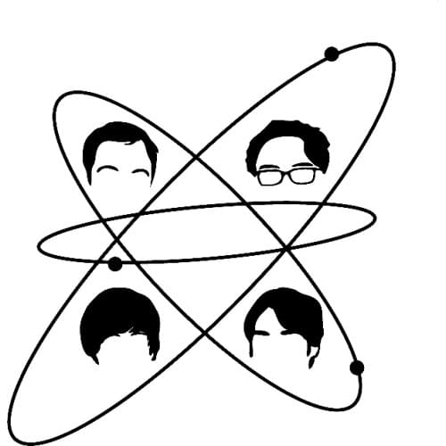 Big Bang Theory Car Decal Atom Car Four Boys Window Decor Stickers CZ14
