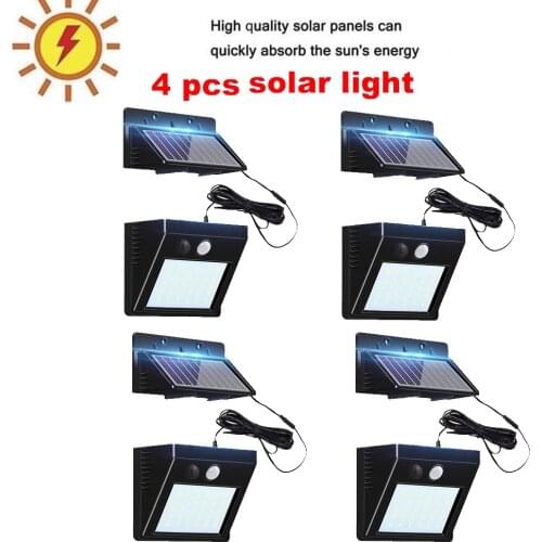 30 LED Solar Lamp PIR Motion Sensor Street Garden light Solar Rechargeable Outdoor Waterproof Emergency Security Night lampoptio