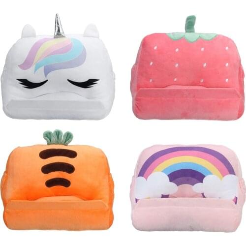 Universal Cartoon Portable Folding Tablet Holder Pillow for iPad Multi-functional Stand Mobile Phone Stand With Back Side Pocket