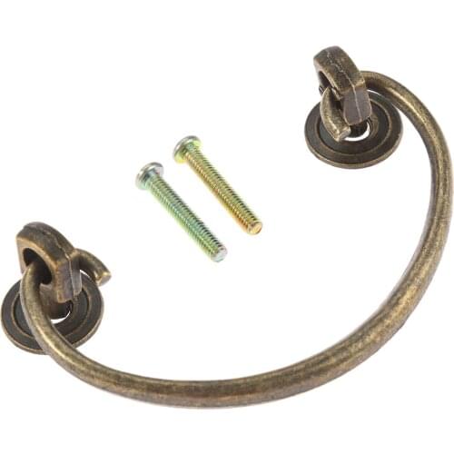 Vintage Handle Antique Bronze Pull Brass Knob 85mm*94mm Zinc Alloy Cabinet Bookcase Drawer Kitchen Decor Furniture Hardware