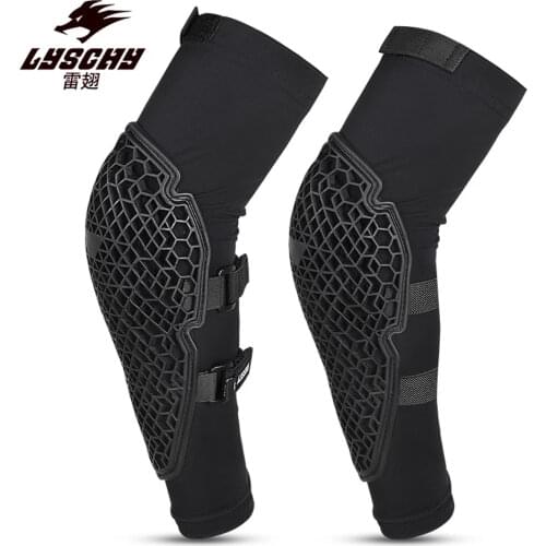 LYSCHY Men Motorcycle Hand Sleeve Protector Pads Soft Elbow Protector Motocross Racing Elbow Knee Protective Gear Moto MTB Bike