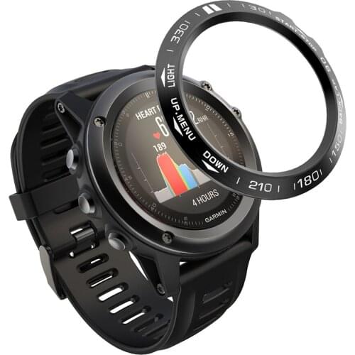 For Garmin Fenix 5X Watch Bezel Ring Adhesive Cover Stainless Steel Smart watch Accessories Protector Case