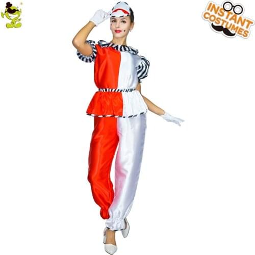 Women Devil Clown Costumes Adult Women Sexy Female Circus Girl Cosplay Costumes Halloween Cosplay Decoration