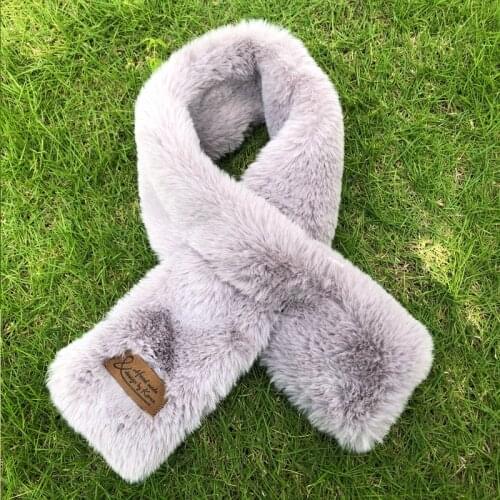 Women Keep Warm Thickening Fur Colorful Cross Winter Scarf Autumn Winter Fur Fur Collar Scarf