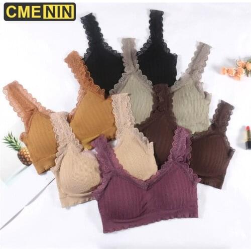 CMENIN Thin Nylon Women Underwear Lingerie Bra Solid Backless T-Strap Chest Bustier Crop Top With Cups French Style B0175