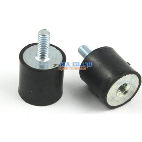 10 Pieces 15*15mm Body M4*10mm Male Female Rubber Anti Vibration Mount Bobbin Isolator