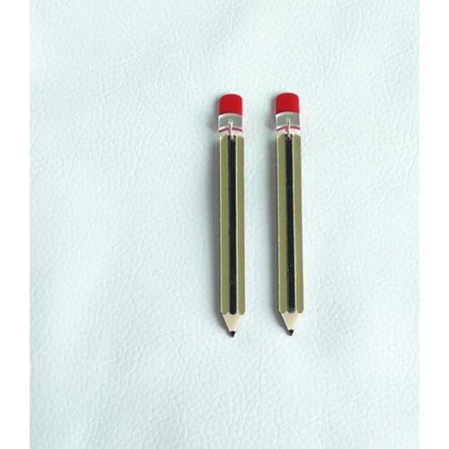 2 Pair Hyperbole Pencil HipHop Drop Earring Fashion Oorbellen Gold Long Earrings for Women Pendientes Brincos