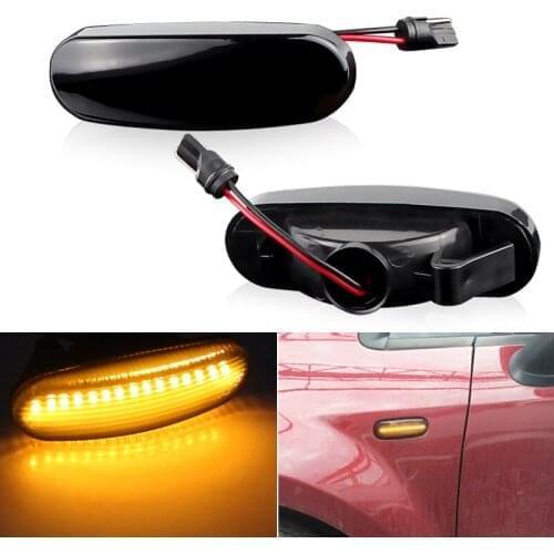 2Pcs For Fiat Amber Indicator LED Side Marker Signal Light For Fiorino 3 Grande Punto Evo Panda69 Doblo Idea Linea Stilo Qubo