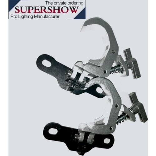 2pcs/lot Aluminum Stage light Hooks Folding clamp stage Lighting Fold Hook Double Hook for dj disco beam moving head light