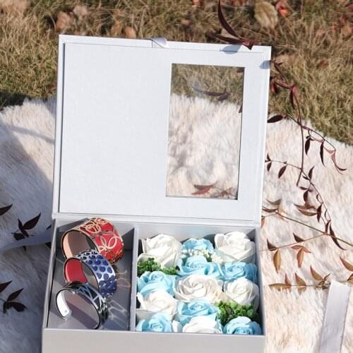 3Pcs/Set Reverible Bracelet with Egypt Honeycomb Interchangeable Bracelet Bangles for Valentines Day Box Gift for Girlfriend