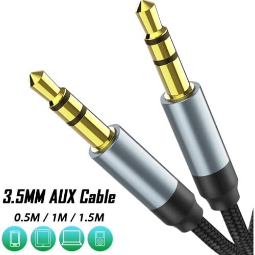 3.5MM Stereo Jack AUX Audio Cable 3.5 MM Jack Headphone Cable for iPhone 6 6S Speaker Car Male to Male Auxiliary AUX Cord Kable