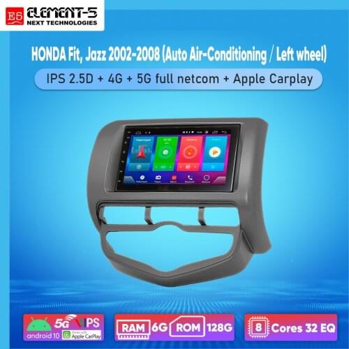 ELEMENT-5 7" 2G+32G Android 10 4G WIFI RDS DSP Car Radio For HONDA Fit, Jazz 2002-2008 Navigation GPS HIFI