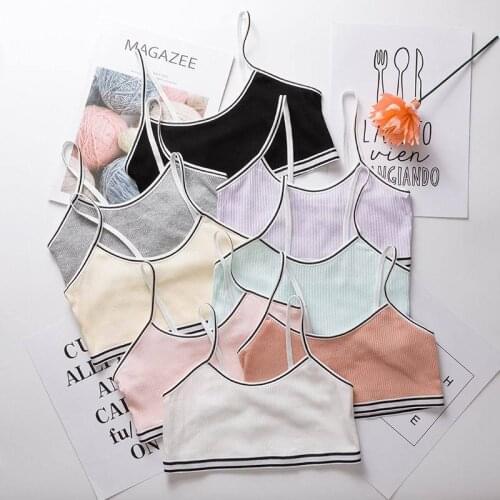3 Size Candy Color Girls Students Thin Training Bras Young Girl Wire Free Adjustment Bra Kids Intimates Children Underwear