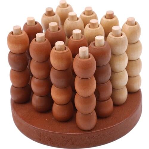 Wooden three-dimensional four-game Chess Toys For children/adult Puzzles Toy Kids Gift Party Games