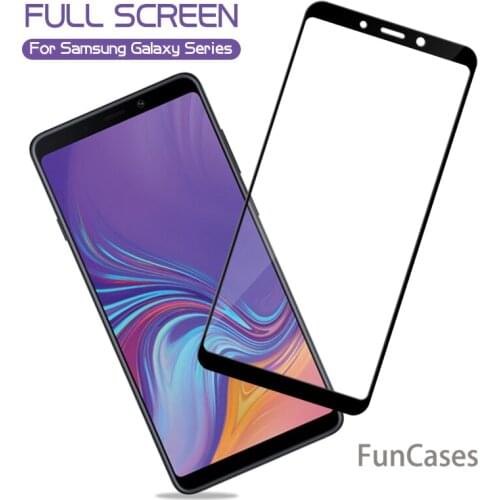 For Samsung A6S A6 A8 J6 J4 Plus 2018 Tempered Glass on the For Samsung Galalxy A9 2018 Star lite Screen Protector Film Case