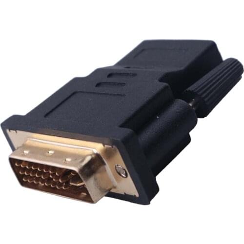 HDMI to DVI 24+1 Pin Female to Male Gold Plated HD 1080P Audio Cable Adapter Converter for PC PS3 TV Box HDTV