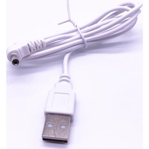 USB A To DC 3.5 Mm/1.35 Mm 5 Volt DC Barrel Jack Power Cable 100cm 3 Feet White / Black