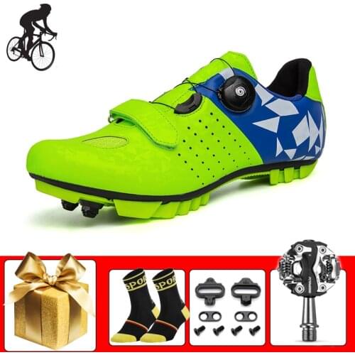 Mtb Flat Shoes Self-locking Breathable Male Sneakers Non-slip Mountain Bike Sapatilha Ciclismo Mtb Cycling Shoes Add SPD Pedals