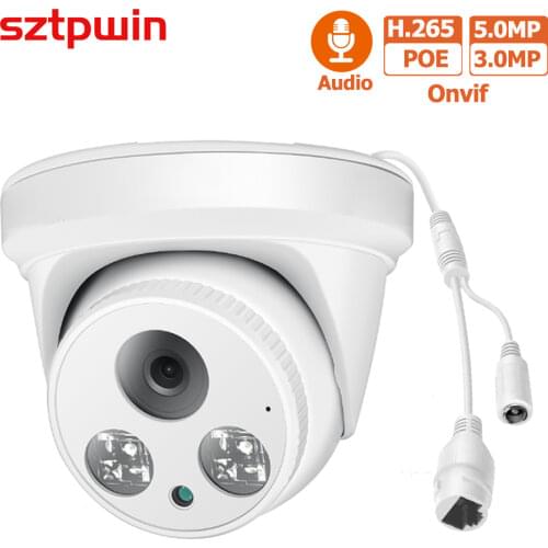 Sztpwin 3MP 5MP Dome POE IP Camera H.265 1080P CCTV IP Camera ONVIF for POE NVR System Indoor Home Security Surveillance