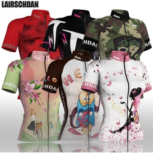 LairschDan 2021 camiseta ciclismo mujer polyester quick dry cycling wear fashion womens bike jersey road bicycle shirt gril top