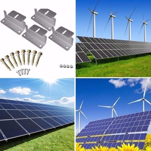 Solar Panel Mounting Mount Accessories Flat Roof Wall Kit Bracket Screws Nuts