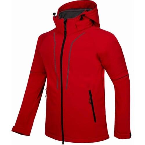Mens Soft shell jacket outdoor windproof waterproof Hiking jacket thermal fleece Lined Raincoat Mountaineering Parka windbreaker