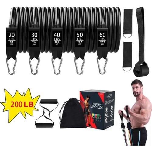 Resistance Bands Set With Handles Exercise Bands Yoga Tube Pull Rope Fitness Sport Rubber Elastic Bands Muscle Strength Training